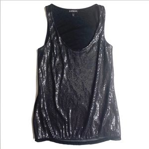 🌿Express Black Sequin Tank Top